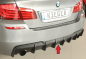 Preview: Rieger Heckeinsatz Diffusor Ansatz für BMW 5er F10 F11 MATT SCHWARZ 53626
