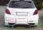 Preview: Heck Stoßstange hinten Heckschürze passend für Peugeot 207