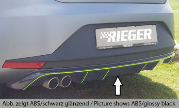 Rieger Heckdiffusor passend für Seat Leon 5F FR 13-16 mattschwarz