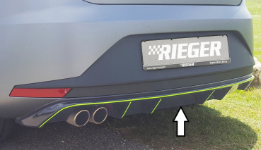 Rieger Heckdiffusor passend für Seat Leon 5F FR 13-16 glanzschwarz