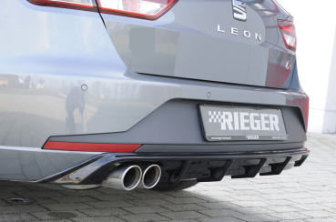 Rieger Heckdiffusor passend für Seat Leon 5F ST Kombi FR 13-16 glanzschwarz
