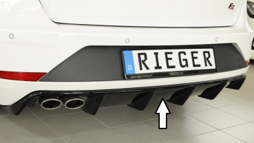 Rieger Heckdiffusor passend für Seat Leon 5F ST Kombi FR 17- glanzschwarz