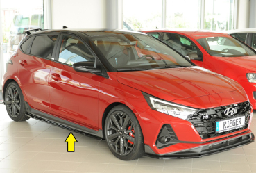 Rieger Satz Seitenschwelleransätze passend für Hyundai i20 N-Performance glanzschwarz
