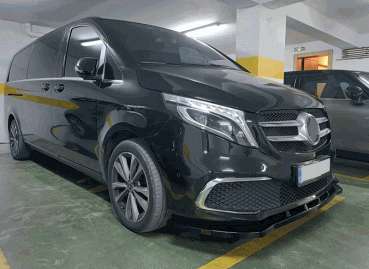Preview: Frontspoiler passend für Mercedes V-Klasse W447 19- in GLANZ SCHWARZ