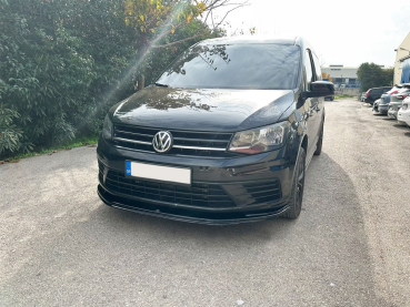 Preview: Frontspoiler passend für VW Caddy 2015-2021 in GLANZ SCHWARZ