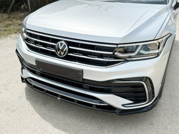 Preview: Frontspoiler passend für VW Tiguan R R-Line 2020-2024 in GLANZ SCHWARZ