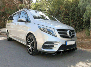 Preview: Frontspoiler passend für Mercedes V-Klasse W447 AMG-Line 14- in GLANZ SCHWARZ