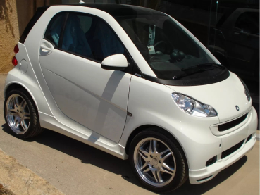 Seitenschweller passend für Smart fortwo 451 Coupe Cabrio 03/2007-05/2012 in GLANZ SCHWARZ