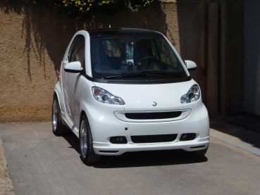 Preview: Frontspoiler passend für Smart fortwo 451 Coupe Cabrio 03/2007-05/2012 in GLANZ SCHWARZ