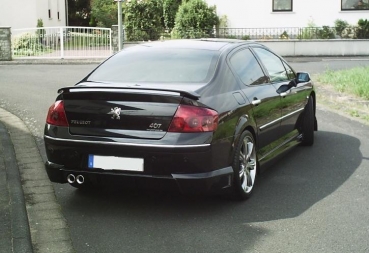 Preview: Heckdiffusor Diffusor Ansatz Heckschürzenansatz passend für Peugeot 407 Limousine