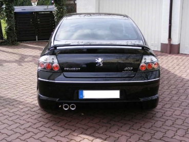 Preview: Heckdiffusor Diffusor Ansatz Heckschürzenansatz passend für Peugeot 407 Limousine