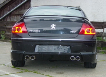 Preview: Heckdiffusor Diffusor Ansatz Heckschürzenansatz passend für Peugeot 407 Limousine