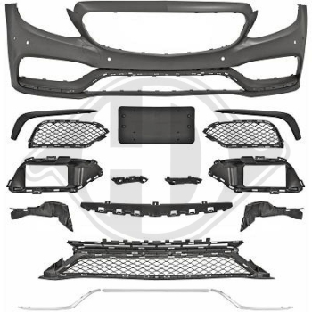 Front Stoßstange vorne passend für Mercedes C-Klasse W205 14-18 1673353 mit ABE