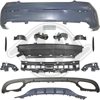Heck Stoßstange hinten passend für Mercedes C-Klasse COUPE C205 15-18 1673455 mit ABE