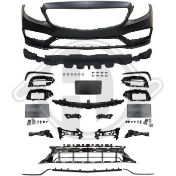 Front Stoßstange vorne passend für Mercedes C-Klasse W205 18-21 1673751 mit ABE