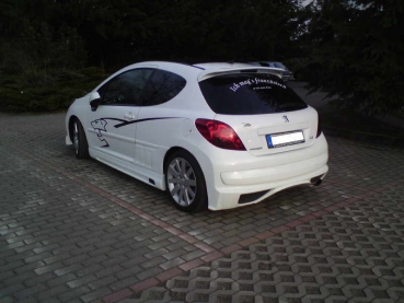 Preview: Heck Stoßstange hinten Heckschürze passend für Peugeot 207