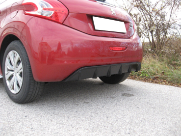 Preview: Heckdiffusor Diffusor Ansatz passend für Peugeot 208 -6/19 ohne Endrohr