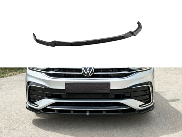 Frontspoiler passend für VW Tiguan R R-Line 2020-2024 in GLANZ SCHWARZ