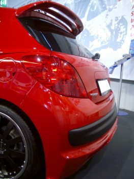 Preview: Doppelheckflügel Dachspoiler Heckspoiler Spoiler passend für Peugeot 207