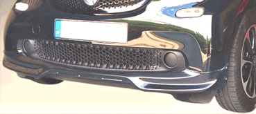 Frontspoiler passend für Smart fortwo 453 2014-2019 in GLANZ SCHWARZ