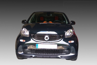 Preview: Frontspoiler passend für Smart fortwo 453 2014-2019 in GLANZ SCHWARZ