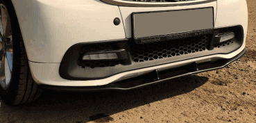 Frontspoiler passend für Smart fortwo 451 Coupe Cabrio 06/2012-2014 in GLANZ SCHWARZ