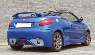 Preview: Heck Stoßstange hinten Heckschürze passend für Peugeot 206
