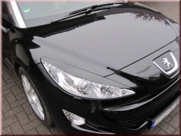Preview: French Power Scheinwerferblenden Blenden Böser Blick passend für Peugeot RCZ Phase 1 bis Bj. 12/2012