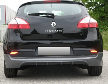 Preview: Heckdiffusor Diffusor Ansatz Heckschürzenansatz passend für Renault Megane III 11/08-02/16