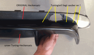 Heckdiffusor Diffusor Ansatz Duplex passend für Alfa Giulietta