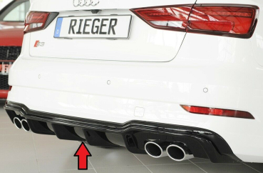 Rieger Heckdiffusor Diffusor für Audi S3 8V GLANZ SCHWARZ 88185
