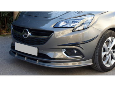Frontspoiler passend für Opel Corsa E in GLANZ SCHWARZ