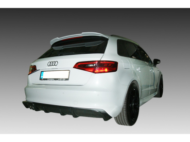 Heckdiffusor passend für Audi A3 Sportback 8V 13-16 in GLANZ SCHWARZ