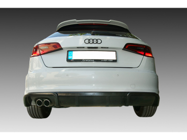 Preview: Heckdiffusor passend für Audi A3 Sportback 8V 13-16 in GLANZ SCHWARZ