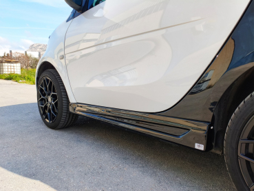 Preview: Seitenschweller passend für Smart fortwo 453 2014-2024 in GLANZ SCHWARZ