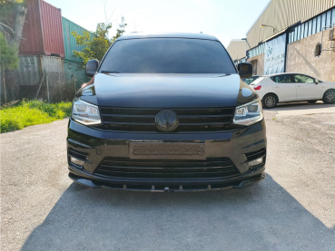 Preview: Frontspoiler passend für VW Caddy 2015-2021 in GLANZ SCHWARZ