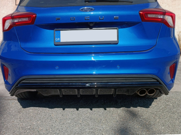 Preview: Heckdiffusor passend für Ford Focus ST-Line 2018-2022 in GLANZ SCHWARZ