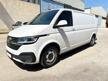 Preview: Seitenschweller passend für VW T6.1 Bus lang in GLANZ SCHWARZ