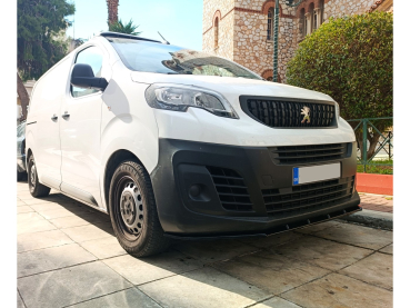 Preview: Frontspoiler passend für Peugeot Expert III, Traveller, Fiat Scudo Ulysse, Citroen Jumpy III, SpaceTourer, Opel Vivaro C, Zafira Life in GLANZ SCHWARZ