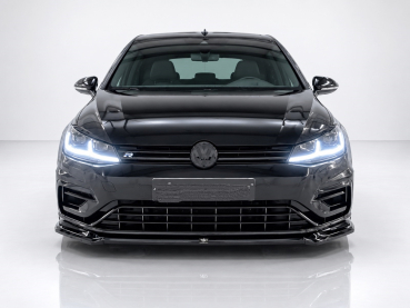 Frontspoiler passend für VW Golf 7 R R-Line 2016-2020 in GLANZ SCHWARZ