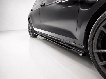 Preview: Seitenschweller passend für VW Golf 7 R R-Line 2016-2020 in GLANZ SCHWARZ