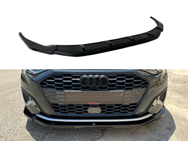 Frontspoiler passend für Audi A3 Limousine Sportback 8Y 2020-2024 in GLANZ SCHWARZ