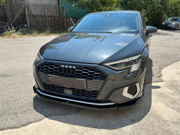 Preview: Frontspoiler passend für Audi A3 Limousine Sportback 8Y 2020-2024 in GLANZ SCHWARZ