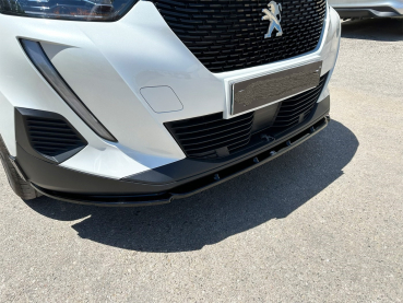 Preview: Frontspoiler passend für Peugeot 2008 2019-2023 in GLANZ SCHWARZ