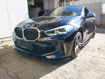 Preview: Frontspoiler passend für BMW 1er F40 M135i 19-24 in GLANZ SCHWARZ