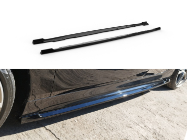 Seitenschweller passend für BMW 1er F40 M-Paket 19-24 in GLANZ SCHWARZ