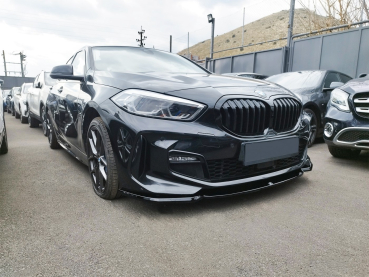 Preview: Frontspoiler passend für BMW 1er F40 M-Paket 19-24 in GLANZ SCHWARZ