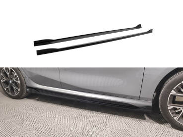 Seitenschweller passend für BMW 1er F70 M-Paket 24- in GLANZ SCHWARZ