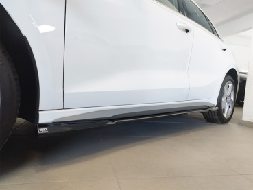 Preview: Seitenschweller passend für Audi A3 S-Line S3 Sportback Limousine 8Y 2020- in GLANZ SCHWARZ