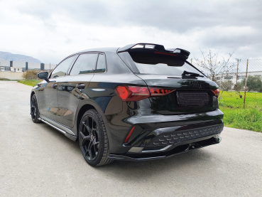 Preview: Heckdiffusor passend für Audi A3 S-Line Sportback 8Y 2024- in GLANZ SCHWARZ